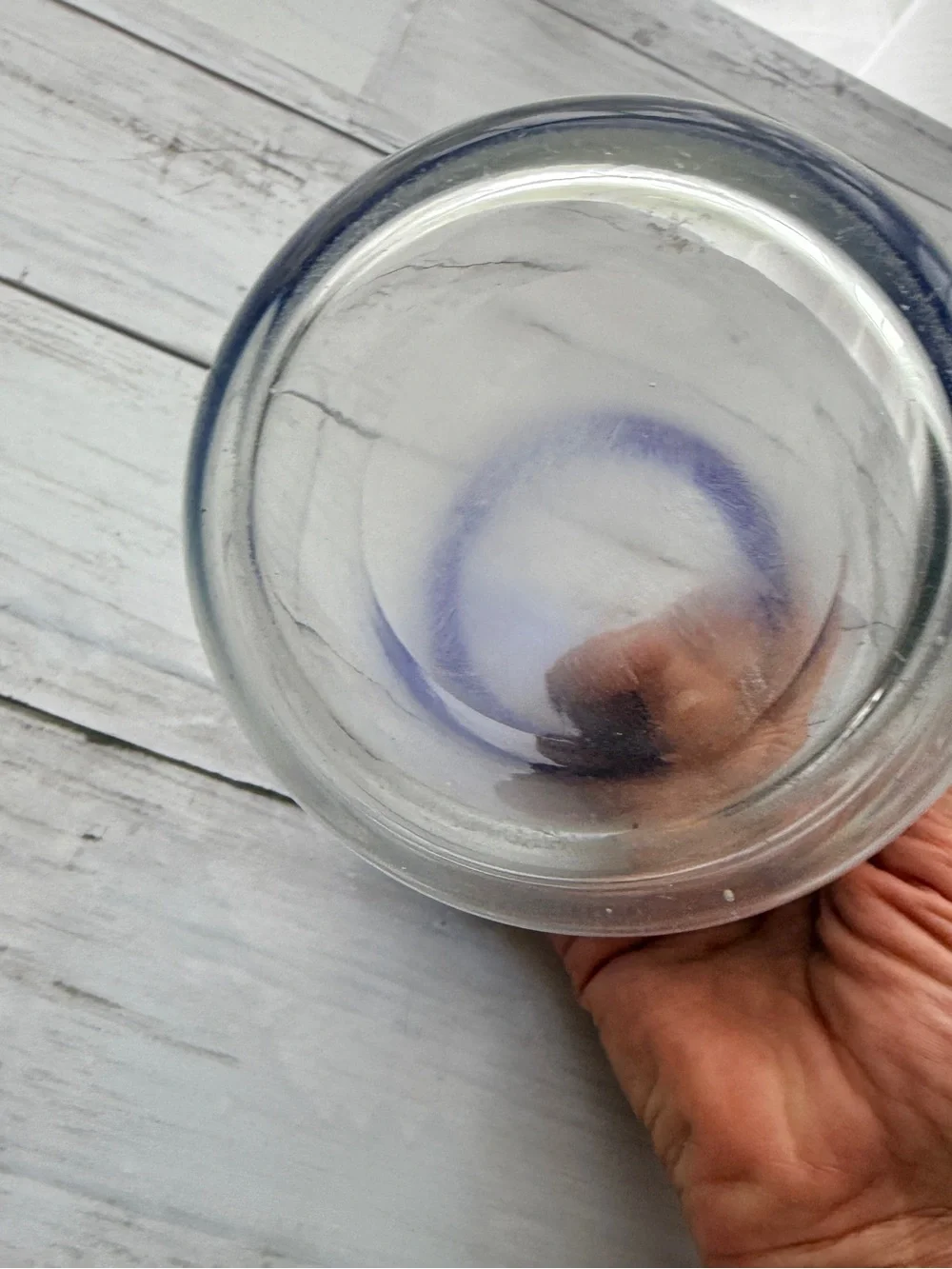Blue Rim Clear Glass Tumbler - Home Dining